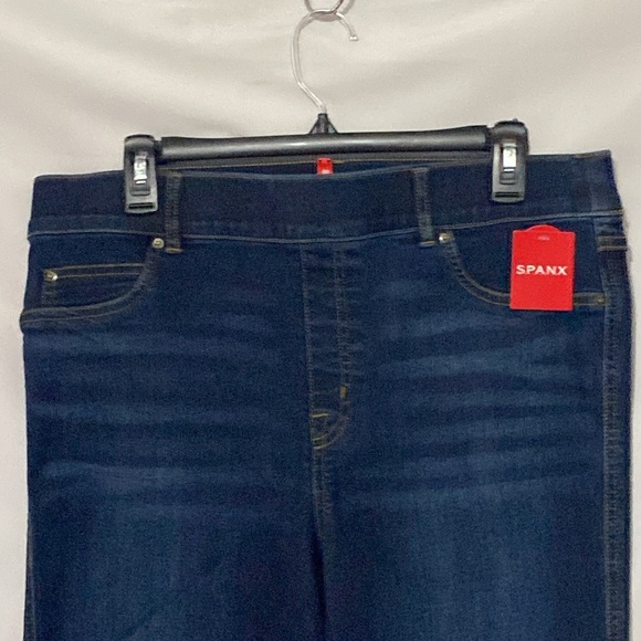 NWT SPANX WO SIZE XL MIDNIGHT BLUE FLARE LEGGING JEAN PULL ON PANTS - Picture 4 of 11